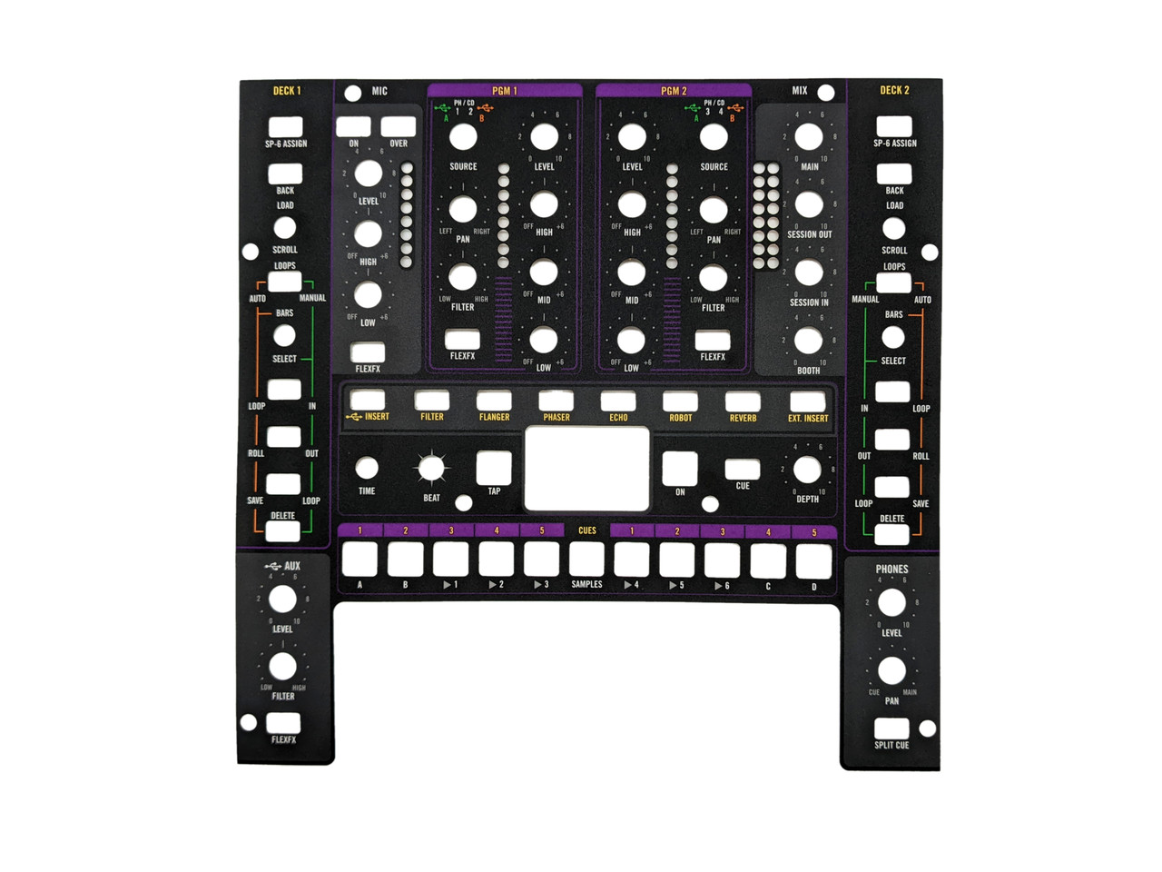 Rane Sixty Two Ztrip Faceplate Skin - SK-SIXTYTWOZ-CLR