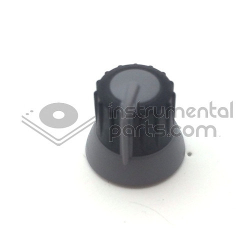 KNOB RTY 14mm D BLK w/MID GRAY CAP & LINE SOFT SM - 20160 KNOB RTY 14mm D BLK w/MID GRAY CAP & LINE SOFT SM - 20160