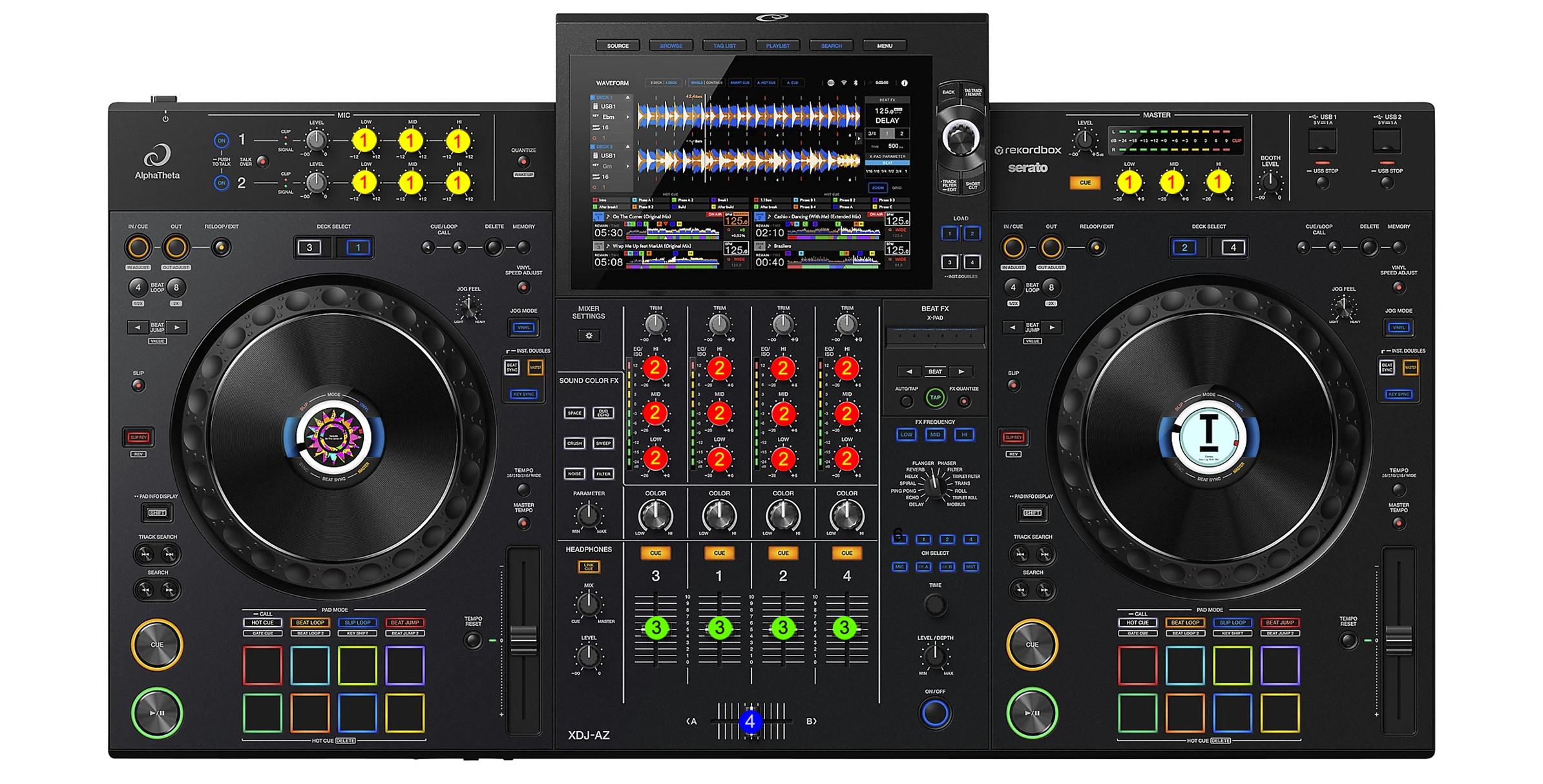 Alpha Theta XDJ-AZ - Spare Parts