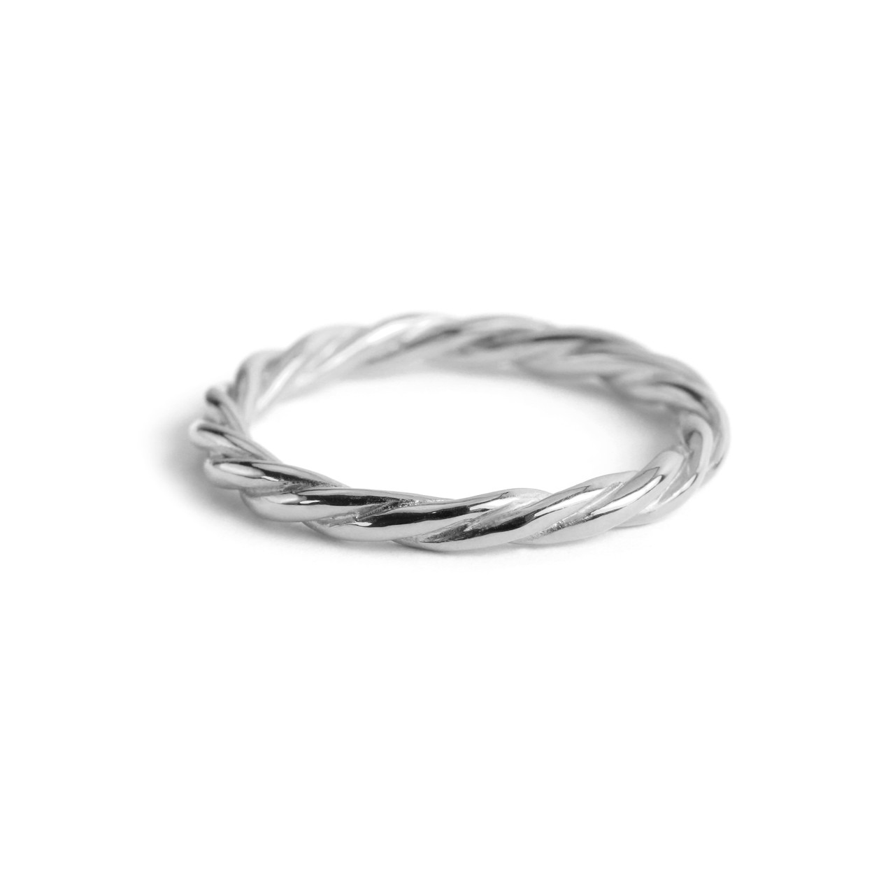 Silver Twisted Rope Ring: Layer them up for a great stack!