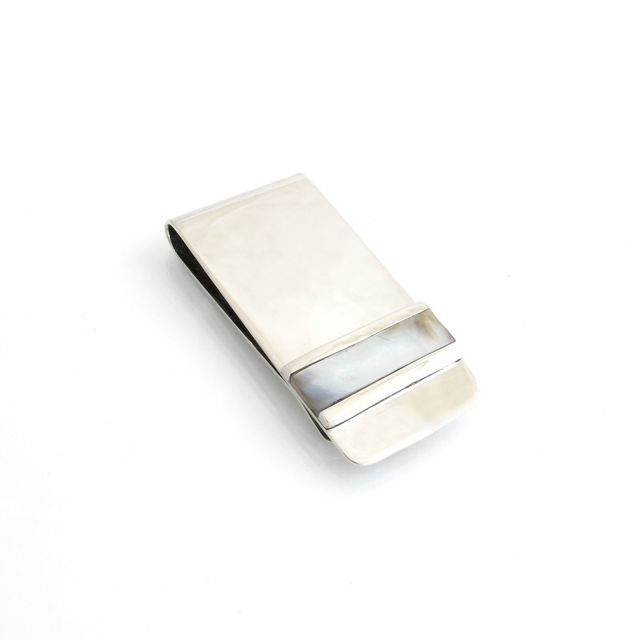 Shop the gorgeous unisex Pearl Shell Inlay Money Clip