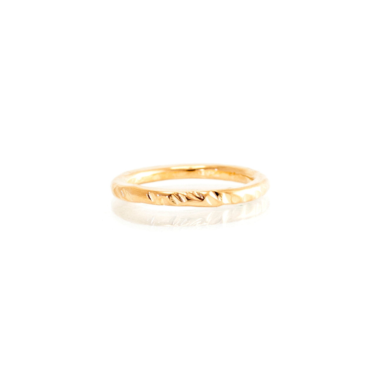 Silver Hammered Stacking Ring: Choose from Gold or Silver