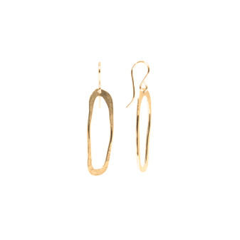 gold paperclip earrings