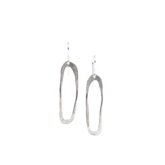 Silver Small Elliptic Earrings Silver Small Elliptic Earrings