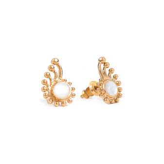 Gold Pearl Nautilus Studs Gold Pearl Nautilus Studs