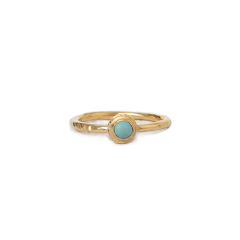 Gold Turquoise Iota Stacking Ring Gold Turquoise Iota Stacking Ring