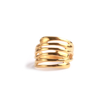 Gold Striations Ring Gold Striations Ring