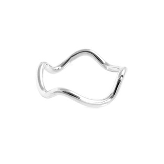 sterling silver wave ring for stacking