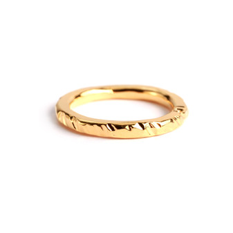 Rustic hammered gold stacking ring Rustic hammered gold stacking ring