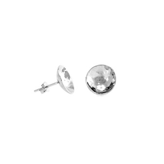 inverted dome stud earrings sterling silver