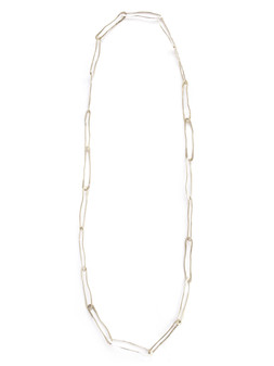 long silver handmade chain necklace long silver handmade chain necklace