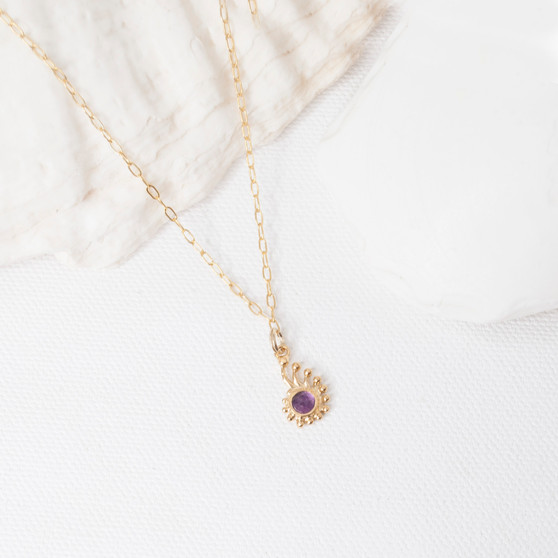 14" Gold Amethyst Choker Nautilus Shell Necklace 14" Gold Amethyst Choker Nautilus Shell Necklace