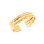 Ultra heavy plated 18kt yellow gold cuff bracelet