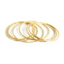 3 micron, heavy plated 18kt yellow gold plated bangle set, anti tarnish