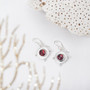 mozambique garnet rose cut dangle earrings