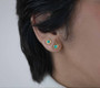 Gold Turquoise Nautilus Studs Gold Turquoise Nautilus Studs