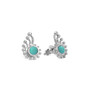 petite sterling silver spiral shell studs with turquoise petite sterling silver spiral shell studs with turquoise