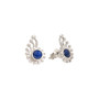 petite silver studs with blue rose cut lapis gemstones petite silver studs with blue rose cut lapis gemstones