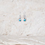 Gold Turquoise Nautilus Drop Earrings