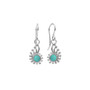 sterling silver and turquoise petite dangle earrings
