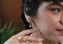Gold Garnet Nautilus Drop Earrings Gold Garnet Nautilus Drop Earrings