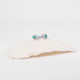 turquoise cabochon studs, sterling silver