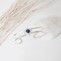 sterling silver lapis cabochon cuff bracelet