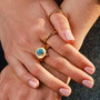 gold turquoise ring set gold turquoise ring set