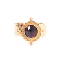 nautical theme gold ring with garnet