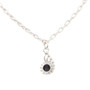 onyx gemstone solid sterling silver charm necklace, sea theme onyx gemstone solid sterling silver charm necklace, sea theme