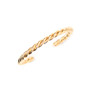 Gold Twisted Rope Cuff Bracelet
