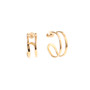 Gold Small Elliptic Hoop Earrings