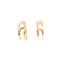 Gold Small Elliptic Hoop Earrings