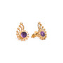 Gold Amethyst Nautilus Studs Gold Amethyst Nautilus Studs