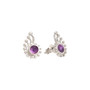 Silver Amethyst Nautilus Studs Silver Amethyst Nautilus Studs