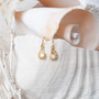 Gold Pearl Nautilus Drop Earrings Gold Pearl Nautilus Drop Earrings