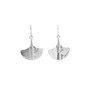 Silver Fan Shape Drop Earrings
