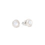 Gold Pearl Iota Stud Earrings