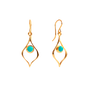 Gold turquoise arabesque drop earrings Gold turquoise arabesque drop earrings