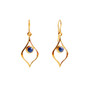 18k gold plated lapis drop earrings 18k gold plated lapis drop earrings