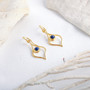 Silver Lapis Arabesque Gem Drops Small Silver Lapis Arabesque Gem Drops Small