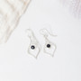 925 sterling silver rose cut onyx earrings 925 sterling silver rose cut onyx earrings