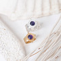 Silver Amethyst Gem Medallion Ring Silver Amethyst Gem Medallion Ring