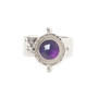 Silver Amethyst Gem Medallion Ring Silver Amethyst Gem Medallion Ring
