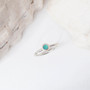 Silver Turquoise Iota Stacking Ring Silver Turquoise Iota Stacking Ring
