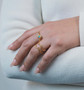 Silver Turquoise Iota Stacking Ring Silver Turquoise Iota Stacking Ring