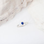 Silver Lapis Iota Stacking Ring Silver Lapis Iota Stacking Ring