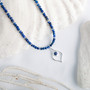 Gold Lapis Arabesque Bead Wrap Necklace Gold Lapis Arabesque Bead Wrap Necklace