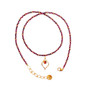 Gold Garnet Arabesque Bead Wrap Necklace Gold Garnet Arabesque Bead Wrap Necklace