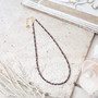 Delicate Gold Garnet Gemstone Bead Necklace